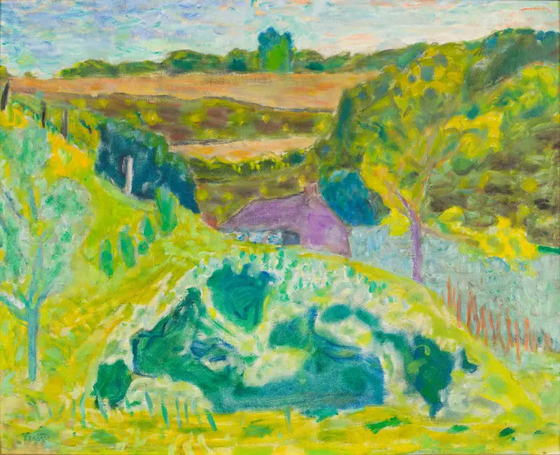 Krajobraz przy fioletowym domu - Pierre Bonnard
