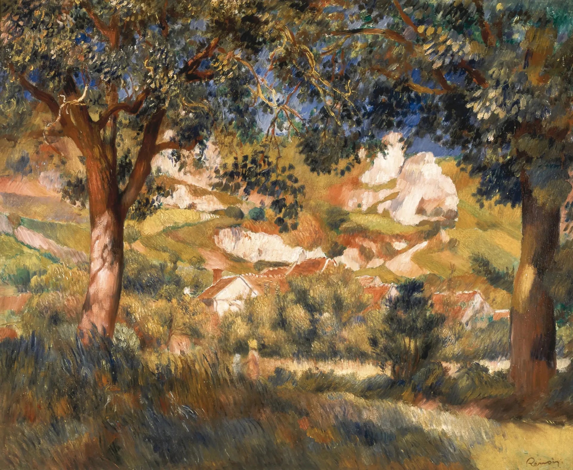 Paysage à La Roche-Guyon - Pierre-Auguste Renoir image 1 reproduction artisanale de tableau