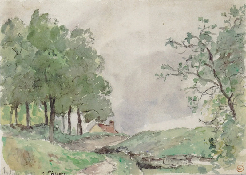 Krajobraz w Pontoise - Camille Pissarro