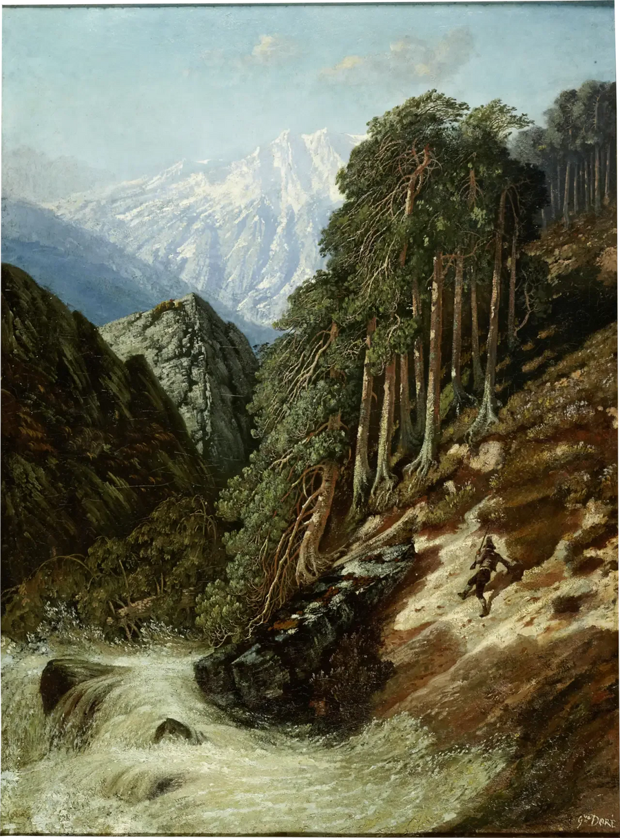 Krajobraz alpejski z Beckiem - Gustave Doré