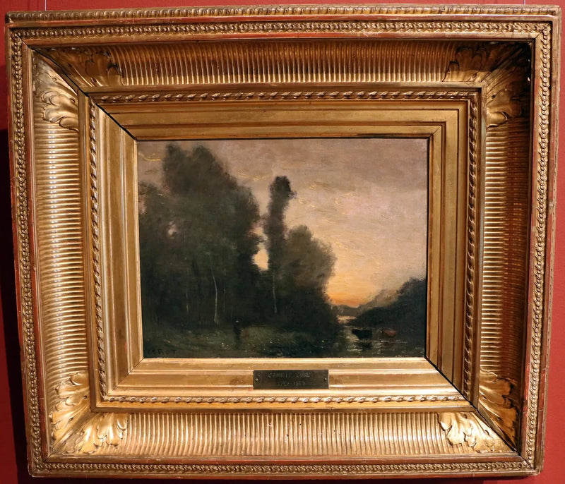 Pejzaż, wieczorna atmosfera - Jean-Baptiste Camille Corot