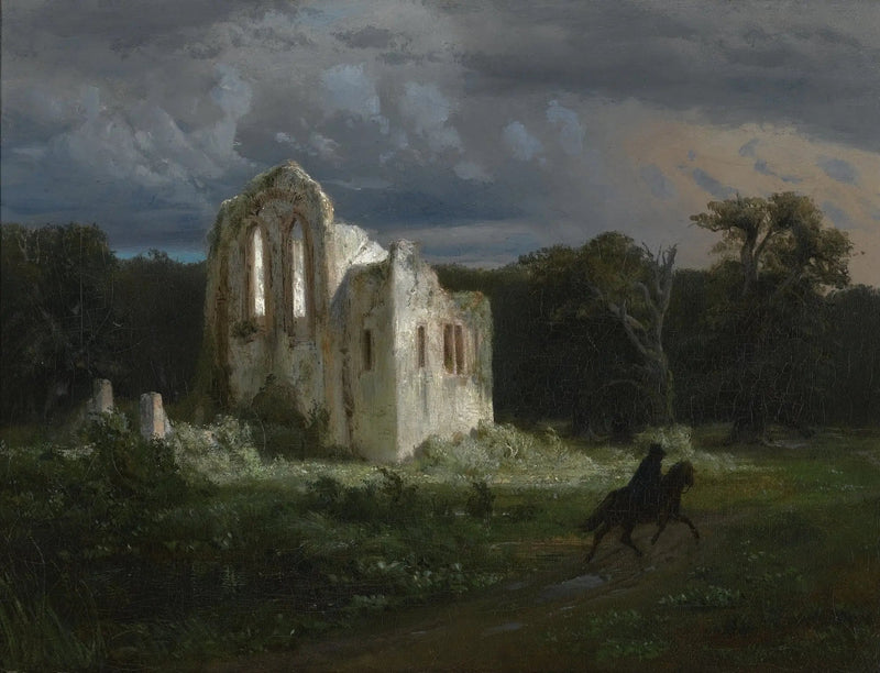 Pejzaż przy świetle księżyca - Arnold Böcklin