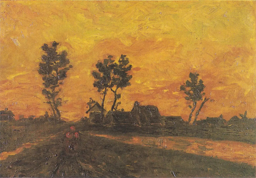 Krajobraz przy zachodzie słońca - Vincent van Gogh
