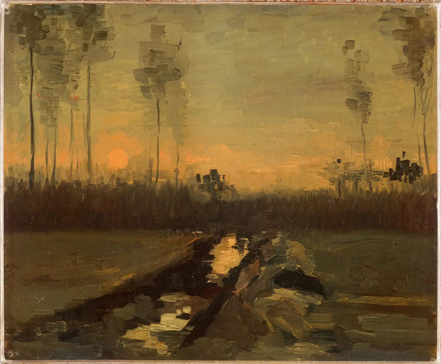Krajobraz przy zachodzie słońca - Vincent van Gogh