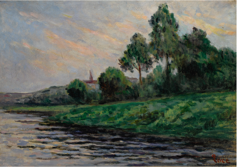 Pejzaż w okolicach Mantes - Maximilien Luce