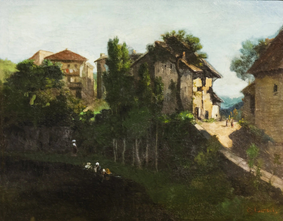 Pejzaż z pralniczkami - Gustave Courbet