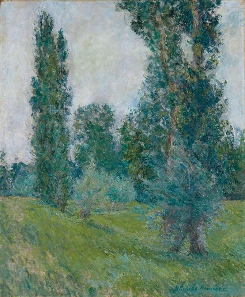 Pejzaż z topolami w Giverny - Blanche Hoschede Monet