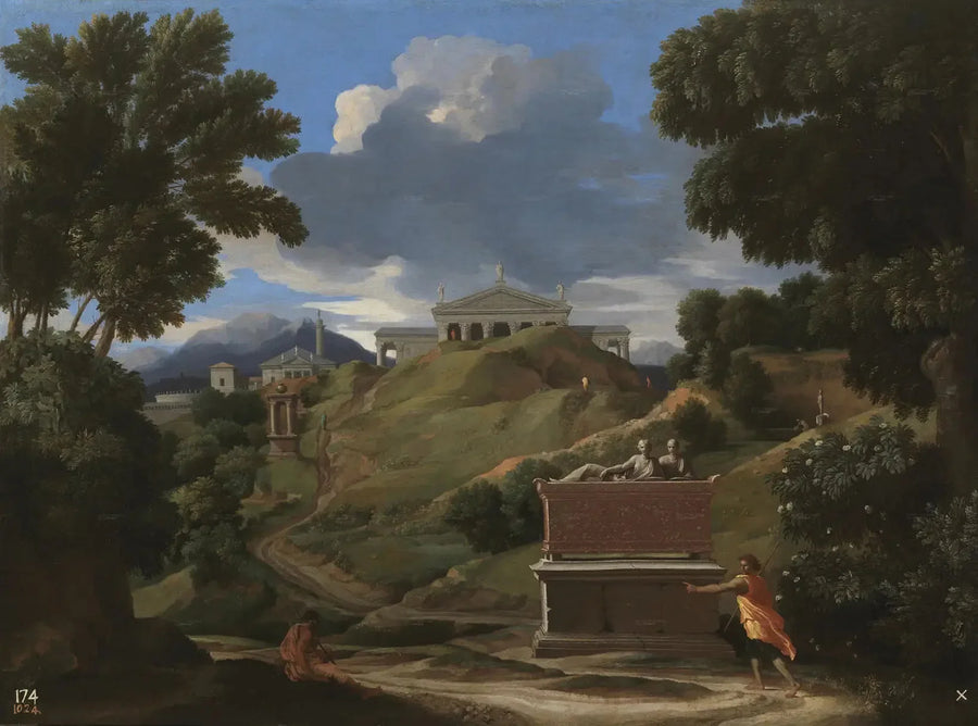 Pejzaż z ruinami - Nicolas Poussin