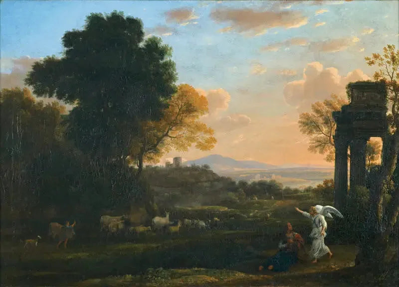 Pejzaż z Agar i Aniołem - Claude Lorrain