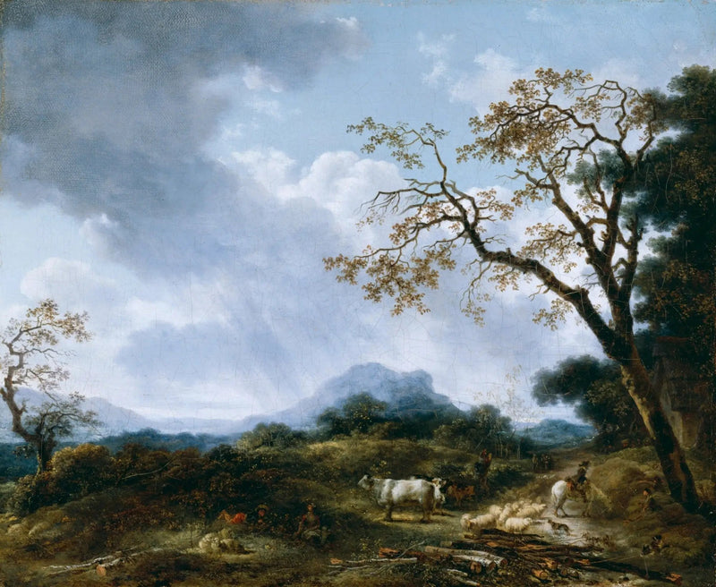 Pejzaż z przelotną ulewą - Jean-Honoré Fragonard