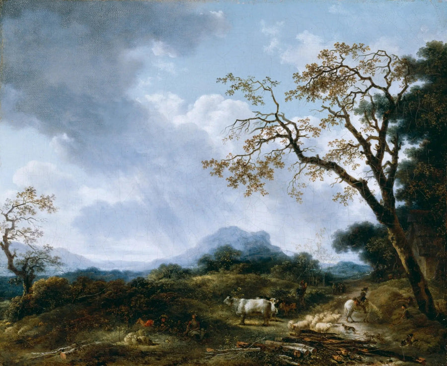 Pejzaż z przelotną ulewą - Jean-Honoré Fragonard