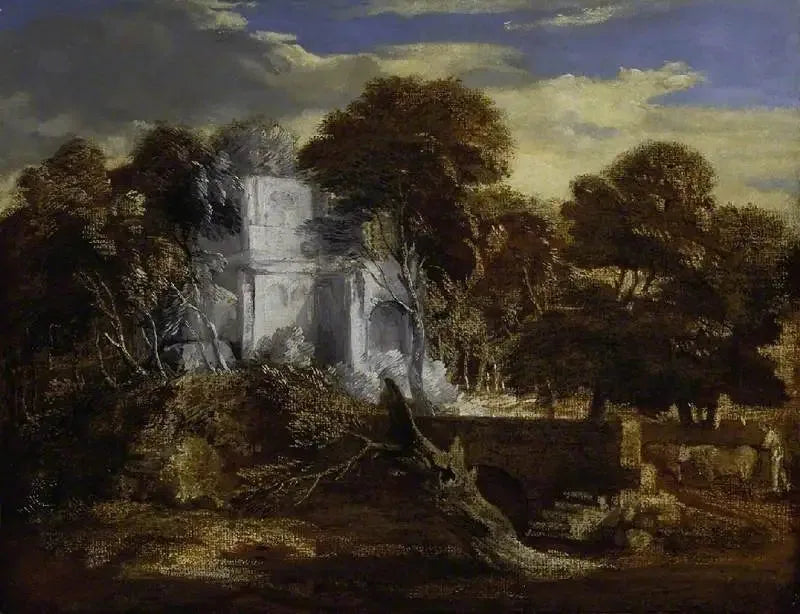 Pejzaż z pasterzem i krowami przechodzącymi przez most - Thomas Gainsborough