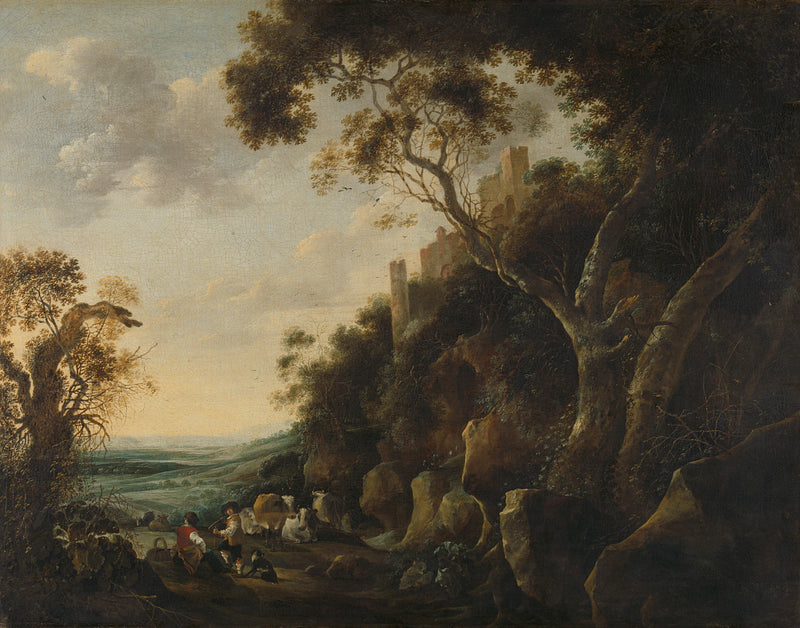 Paysage avec des bergers - Gijsbert d'Hondecoeter