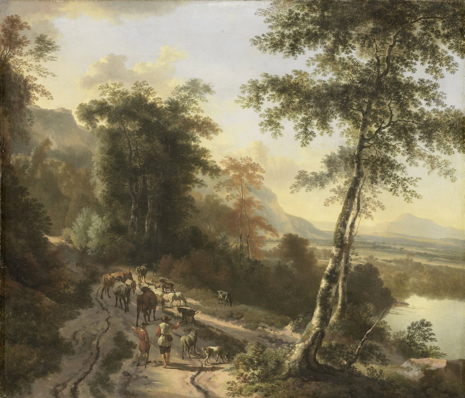 Paysage avec bouviers - Jan Hackaert