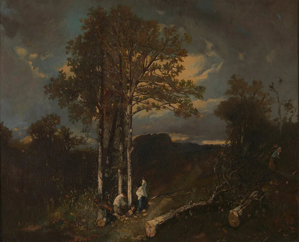 Paysage avec bûcherons - Thomas Couture image 1 copie peinte à la main à l’huile