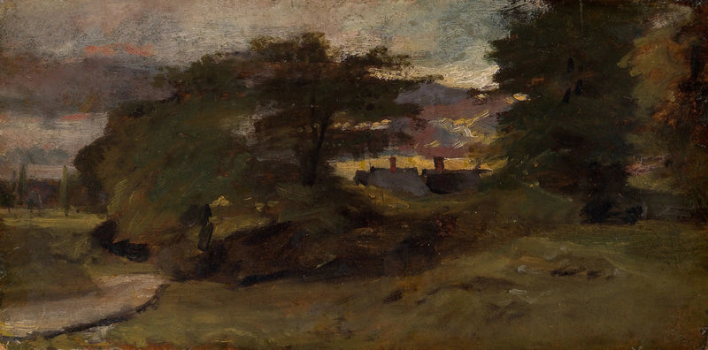 Pejzaż z chatkami - John Constable