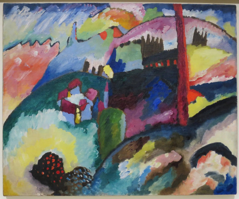 Krajobraz z kominem fabrycznym - Wasilij Kandinsky