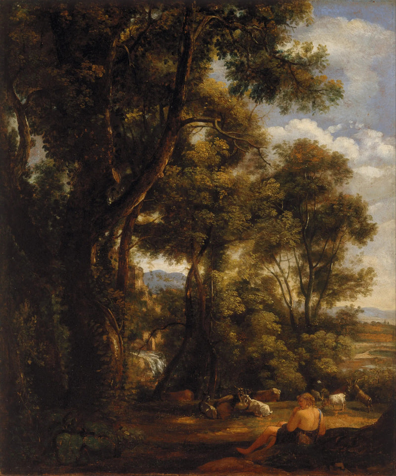Pejzaż z pasterzem i kozami (według Claude'a) - John Constable