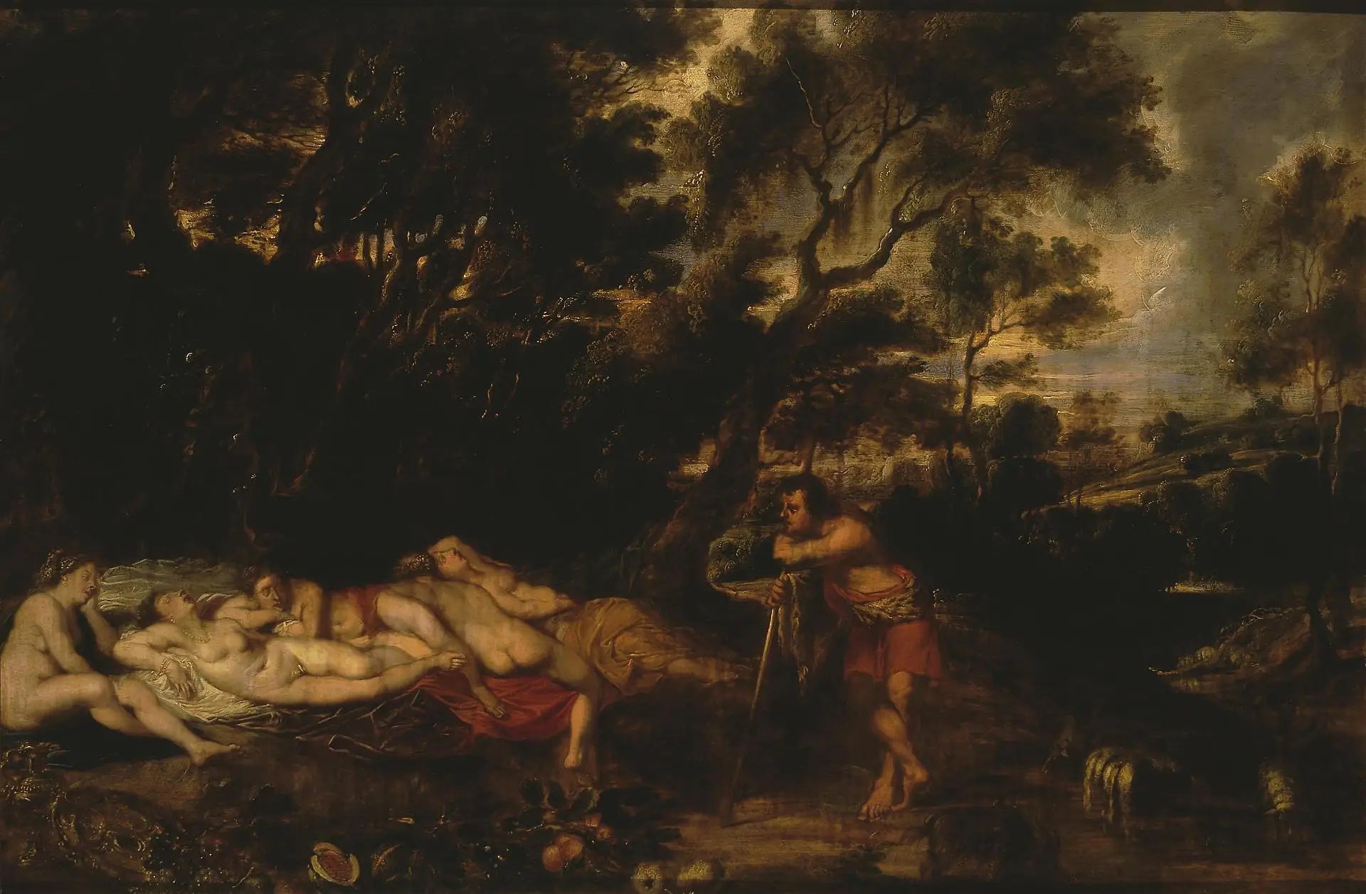 Paysage avec Cymon et Iphigénie - Peter Paul Rubens image 1 copie de tableau peinte à la main