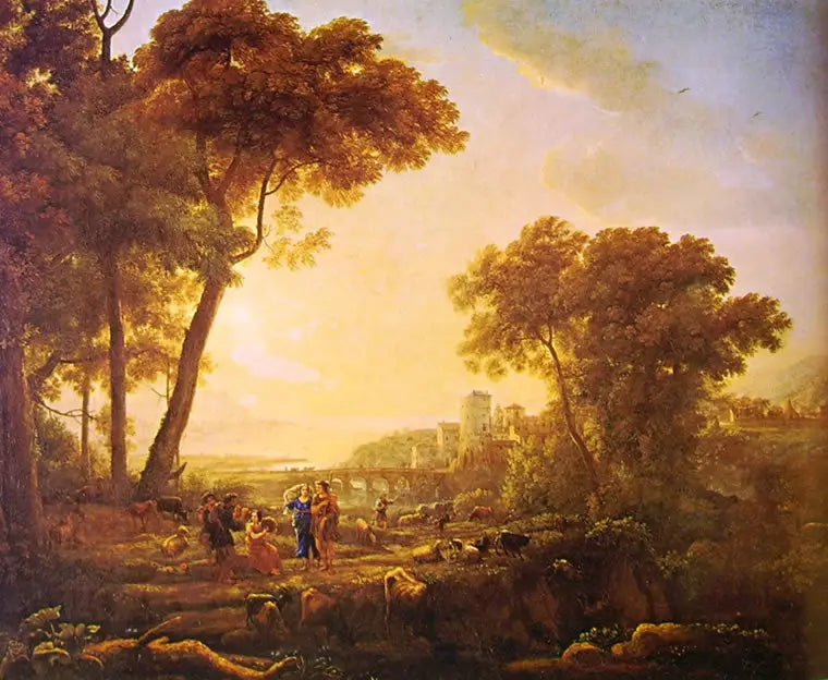 Pejzaż z muzykującymi pasterzami - Claude Lorrain