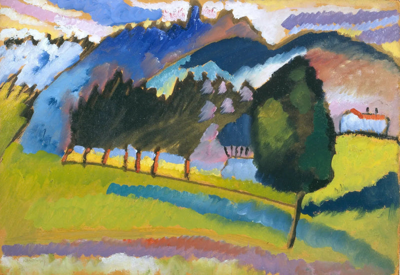 Krajobraz z pagórkami - Wasilij Kandinsky