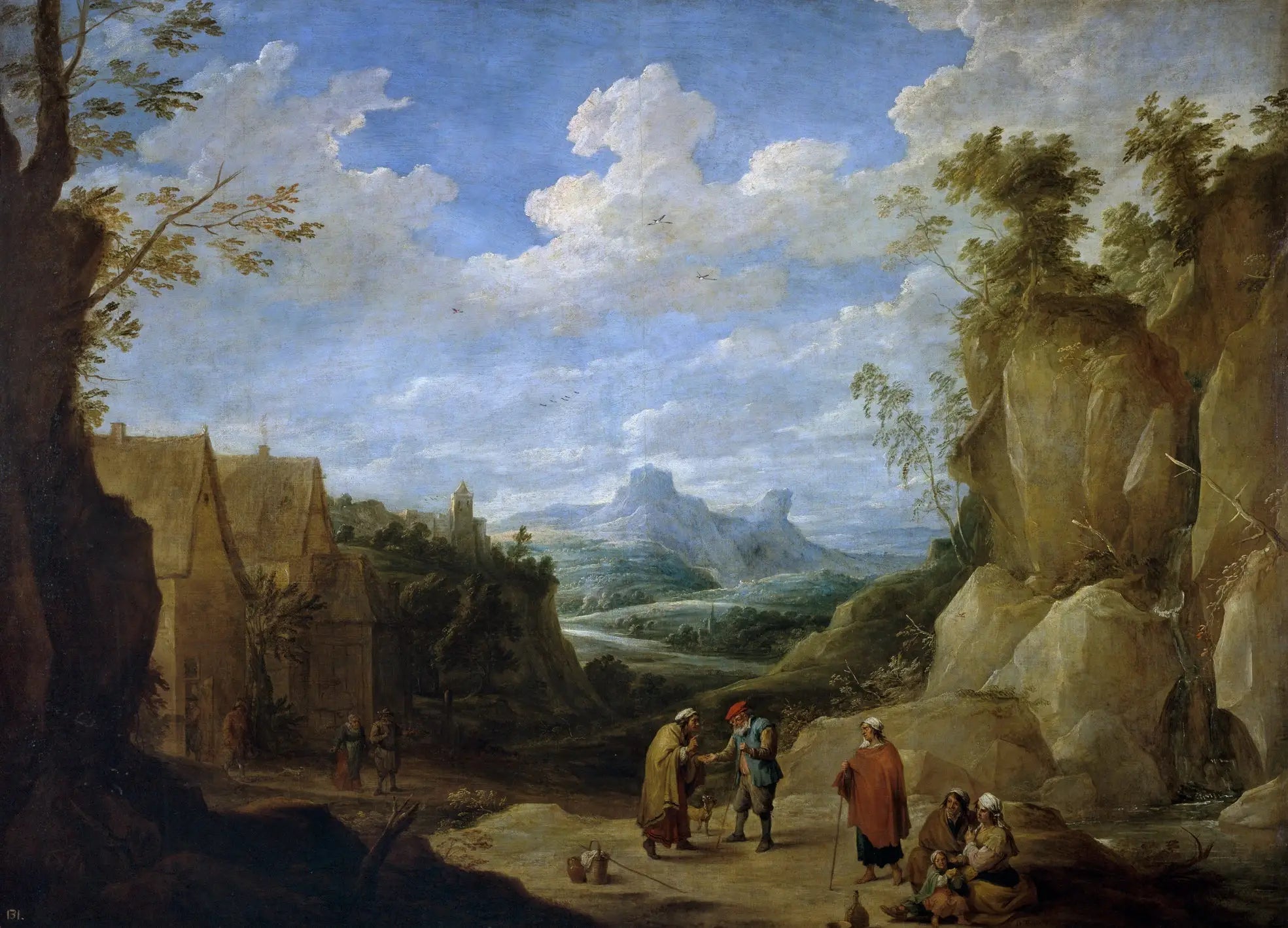 Paysage avec des gitans - David Teniers le Jeune - Alpha Reproduction