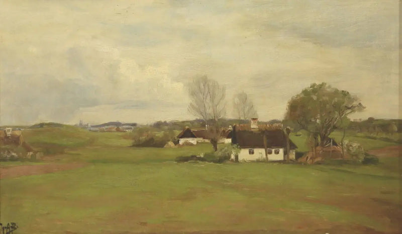 Pejzaż z domami - H. A. Brendekilde