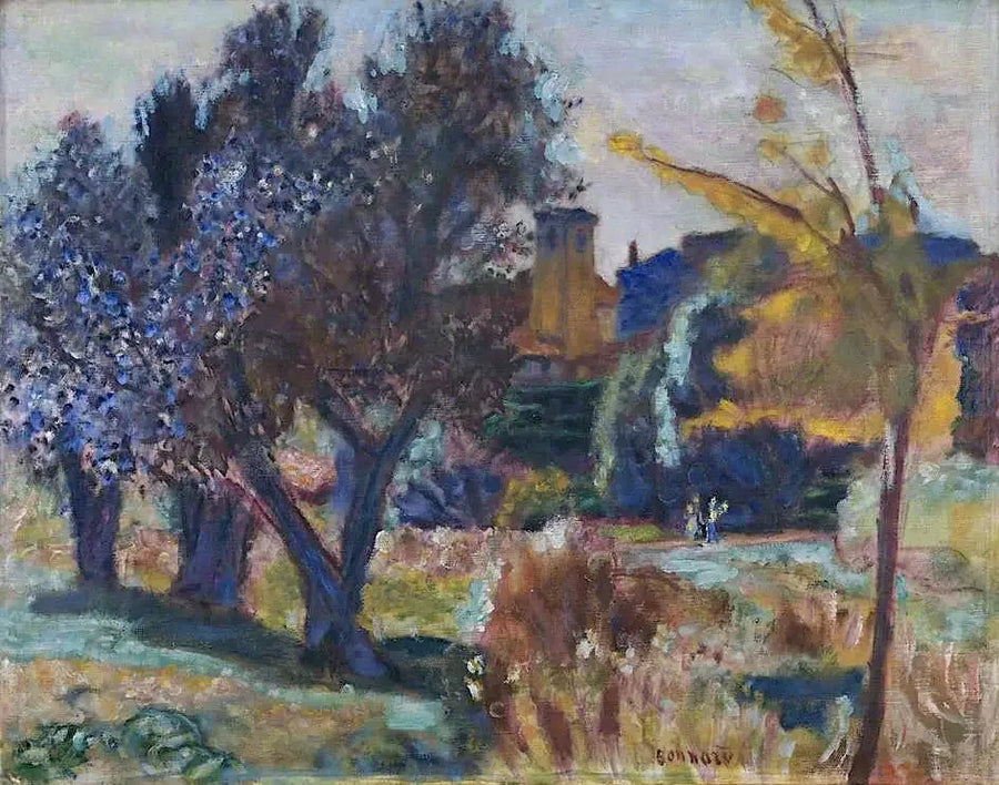 Krajobraz z oliwkami i kaplicą - Pierre Bonnard