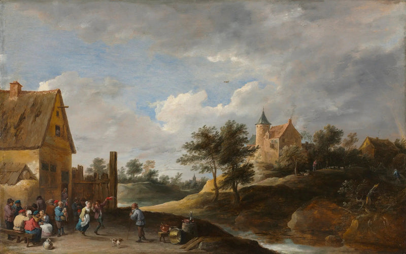 Pejzaż z tańczącymi chłopami - David Teniers młodszy