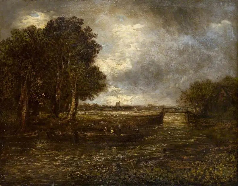 Pejzaż z barek na rzece - John Constable
