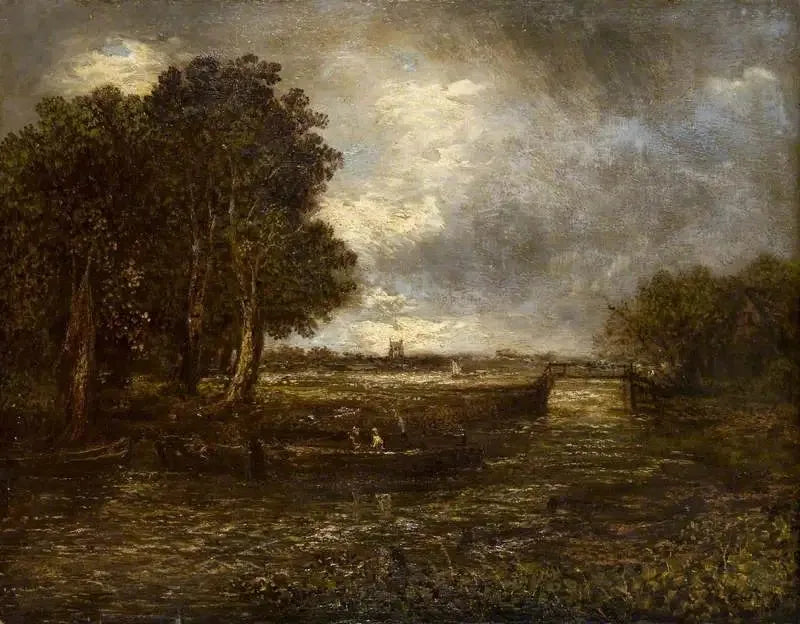 Pejzaż z barek na rzece - John Constable