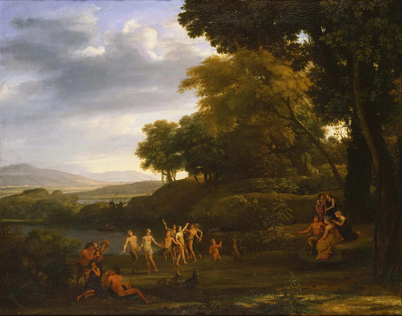 Pejzaż z satyrami i nimfami tańczącymi - Claude Lorrain