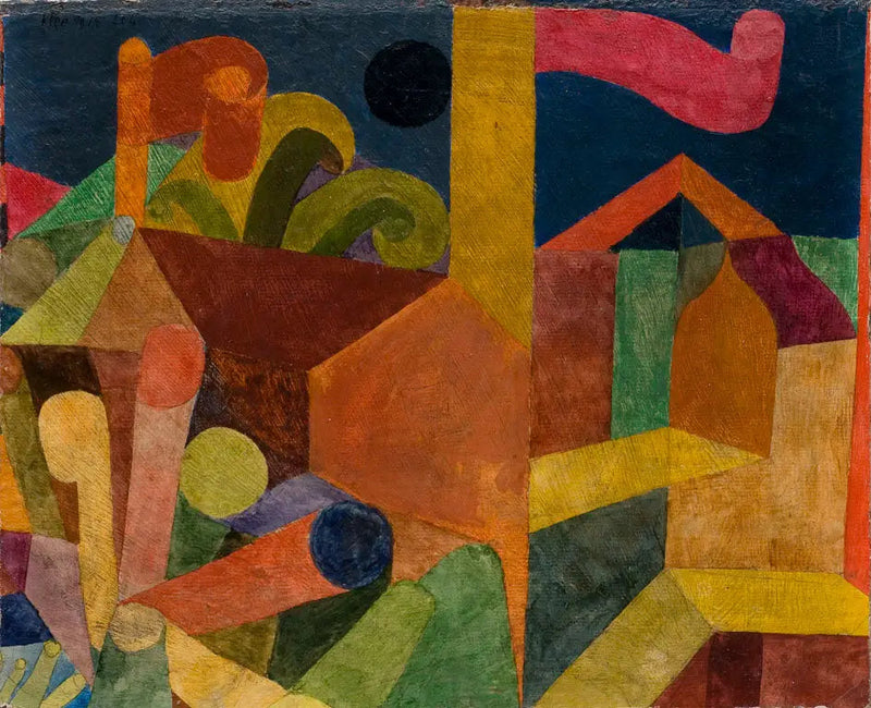 Krajobraz z flagami; Domy z flagami - Paul Klee