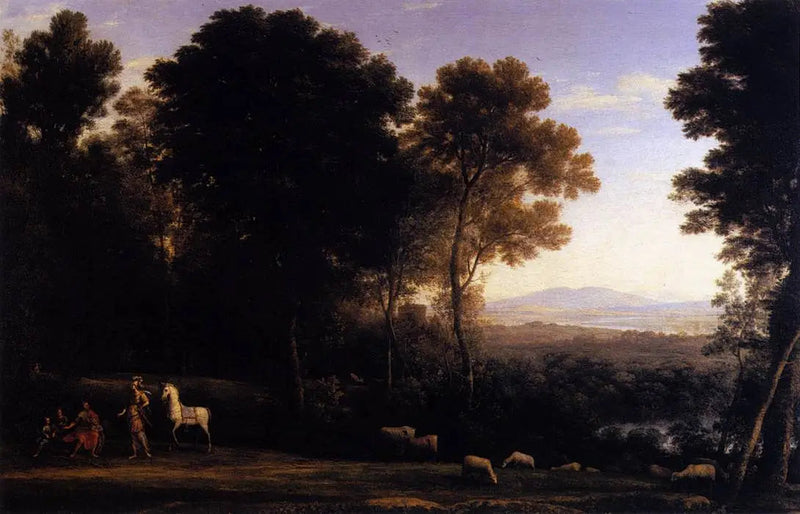 Pejzaż z Erminią w rozmowie z starcem i jego synami - Claude Lorrain