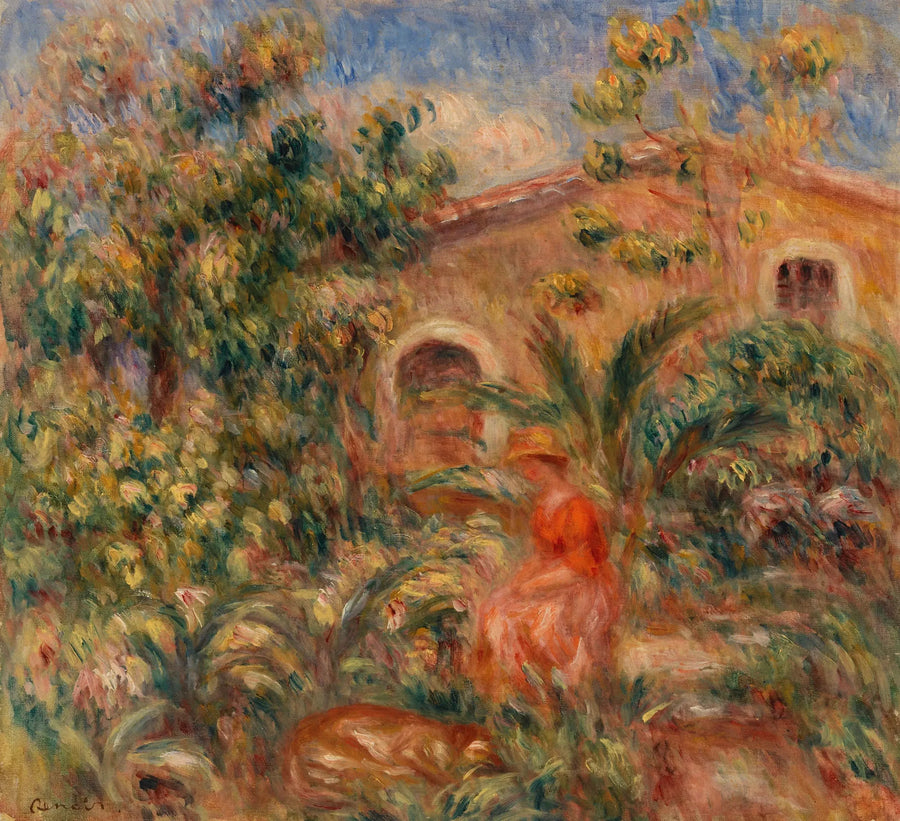 Krajobraz z kobietą i psem (Kobieta i pies w krajobrazie) - Pierre-Auguste Renoir