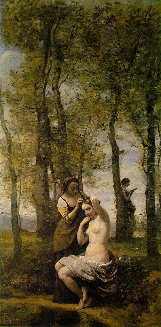 Pejzaż z postaciami - Jean-Baptiste Camille Corot