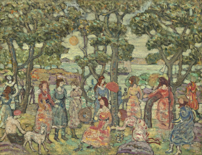 Pejzaż z postaciami - Maurice Prendergast
