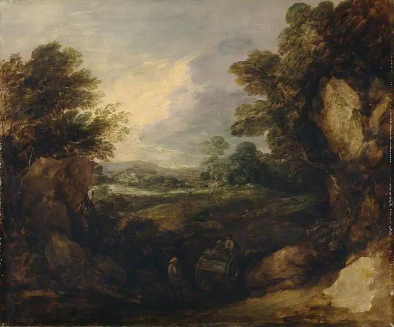 Paysage avec figures - Thomas Gainsborough image 1 reproduction réalisée par Alpha Reproduction