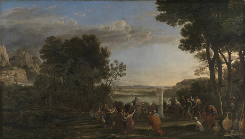 Pejzaż z adoracją złotego cielęcia - Claude Lorrain