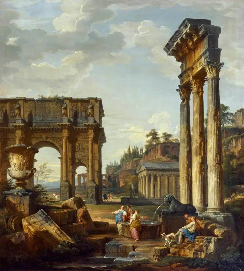 Pejzaż z Łukiem Konstantyna - Giovanni Paolo Panini
