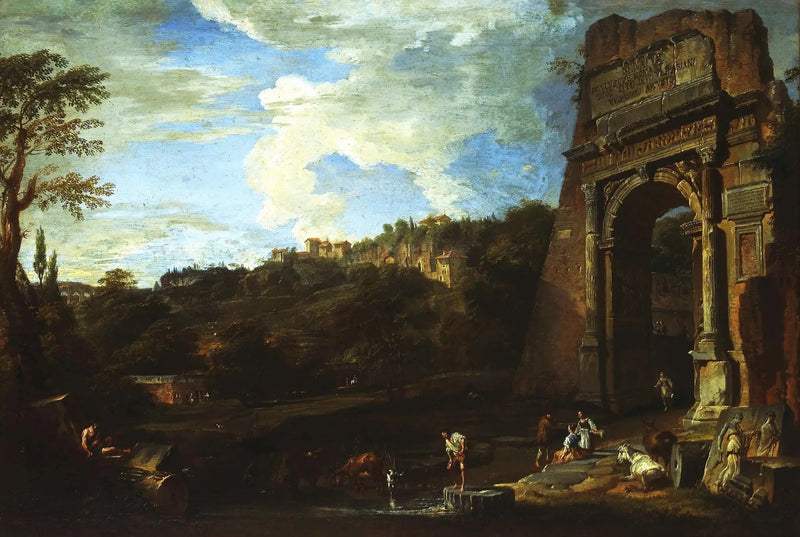 Pejzaż z Łukiem Tytusa - Giovanni Paolo Panini