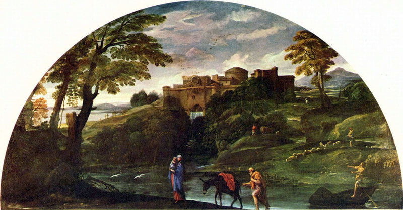 Pejzaż z ucieczką do Egiptu - Annibale Carracci