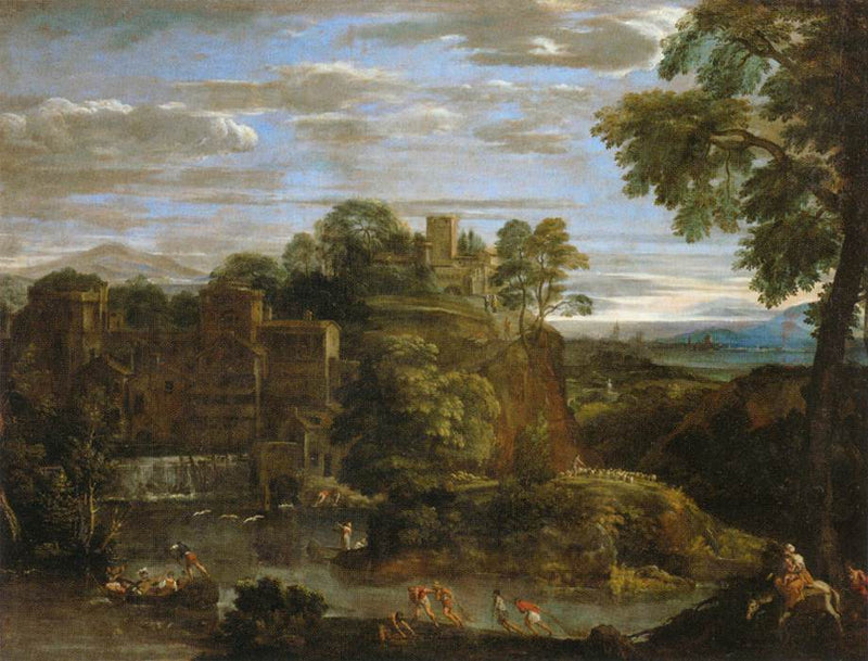 Pejzaż z ucieczką do Egiptu - Domenichino