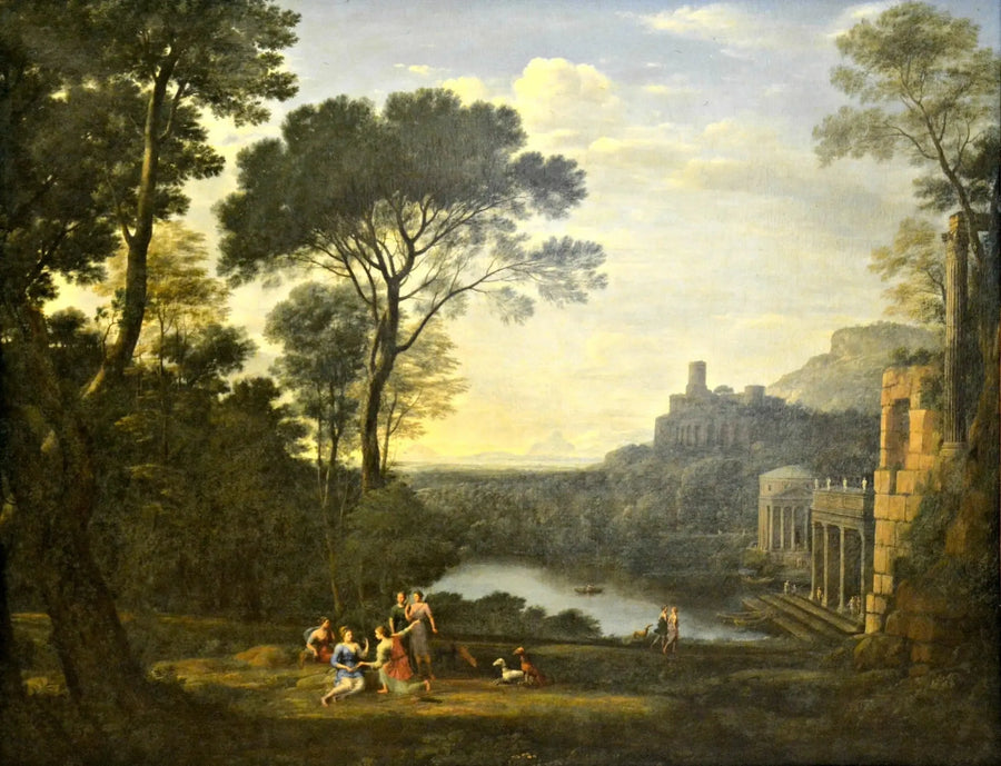 Pejzaż z nimfą Égérie płaczącą Numa - Claude Lorrain