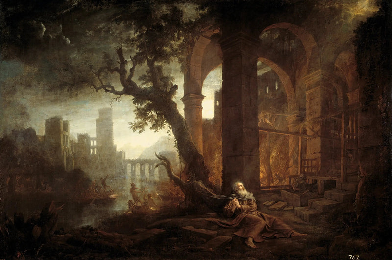 Pejzaż z pokusą świętego Antoniego - Claude Lorrain