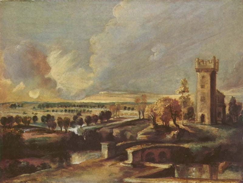 Pejzaż z wieżą zamku „Steen” - Peter Paul Rubens