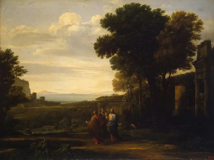 Pejzaż z Chrystusem na drodze do Emaus - Claude Lorrain