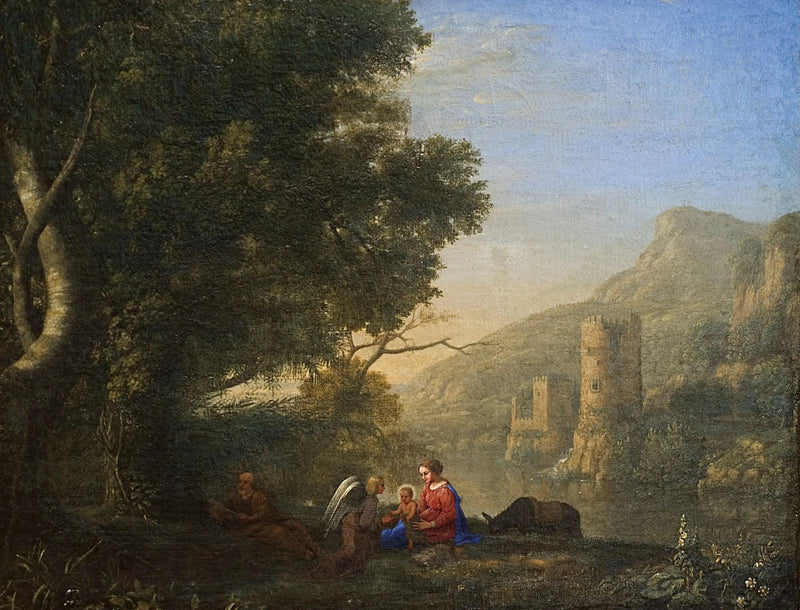Pejzaż z odpoczynkiem podczas ucieczki do Egiptu - Claude Lorrain