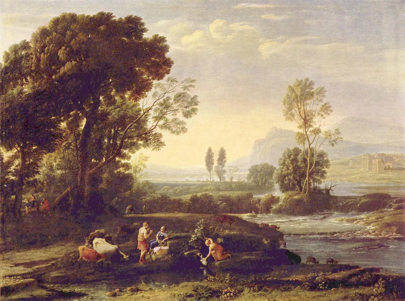 Pejzaż z odpoczynkiem podczas ucieczki do Egiptu - Claude Lorrain