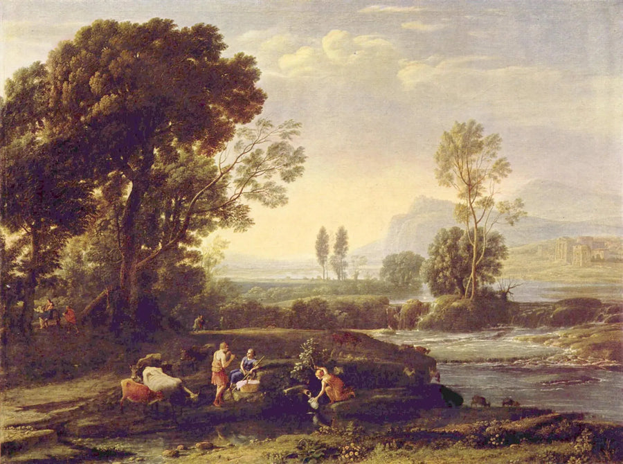 Pejzaż z odpoczynkiem podczas ucieczki do Egiptu - Claude Lorrain